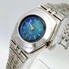 Used Working Item Orient Chamade 21 Jewels Manual Winding Ladies Watch Blue Vintage Manual Winding Blue Dial