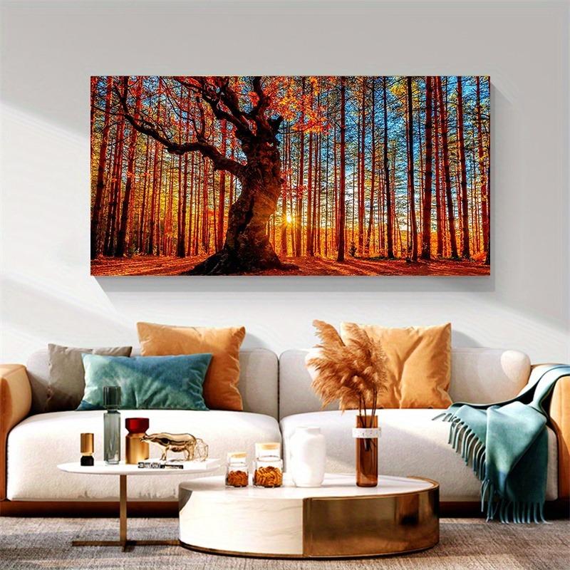 Nature Sunrise Forest Trees Canvas Painting Posters and Prints Landscape Wall Art Pictures for Modern Living Room Cuadros Decor