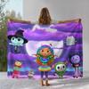 Cute Gabby Dollhouse Cartoon Girl Flannel Blanket,Ultra Soft Warm Plush Throw for Home Bedroom Bed Sofa Cover Camping Picnic