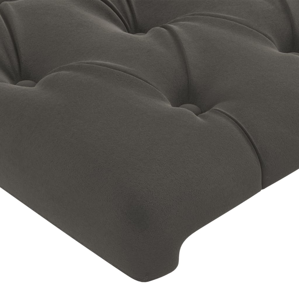 Bed Frame without Mattress Dark Grey 90x190 cm Velvet