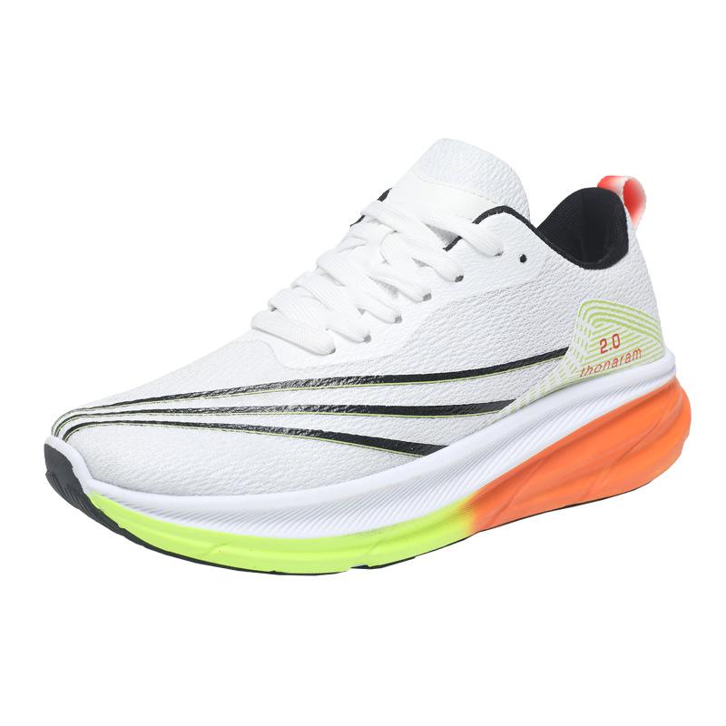 Spring and Summer New Men's Shoes Breathable Fly-woven Mesh Fashion Casual Trend Versatile Thick-soled Lightweight Running Sports Shoes