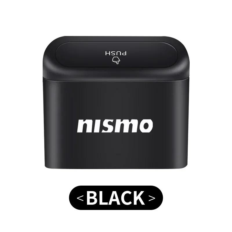 

Car Hanging Trash Can ABS Square Pressing Bin Trash For Nissan Nismo Logo Tiida Teana Qashqai Juke X trail Note Almera Skyline