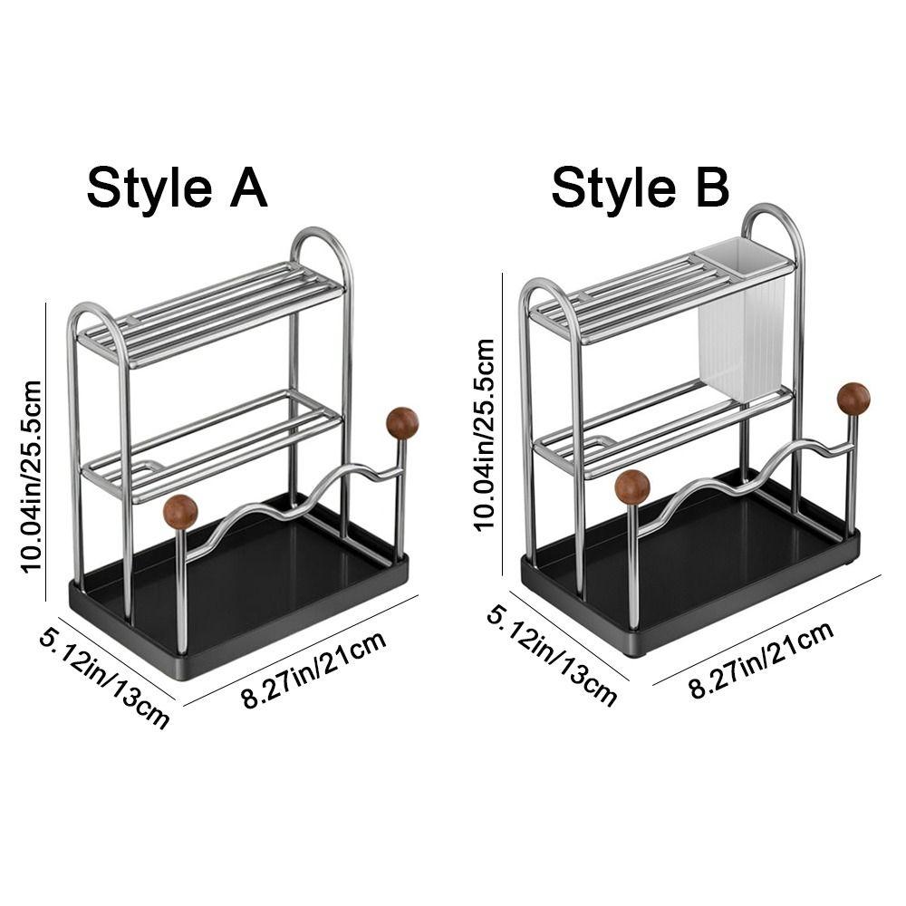 Stainless Steel Chopsticks Rack Rustproof Cutlery Drying Rack Pot Lid Rack  Tableware Storage