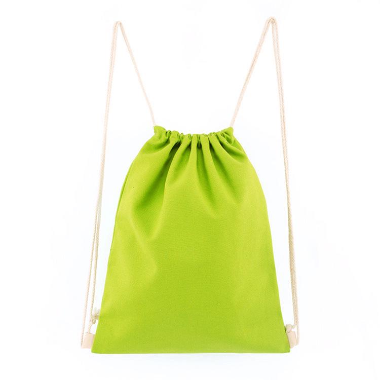 New Arrival Eco-Friendly Canvas Drawstring Backpack - Blank Color Cotton Rope Design