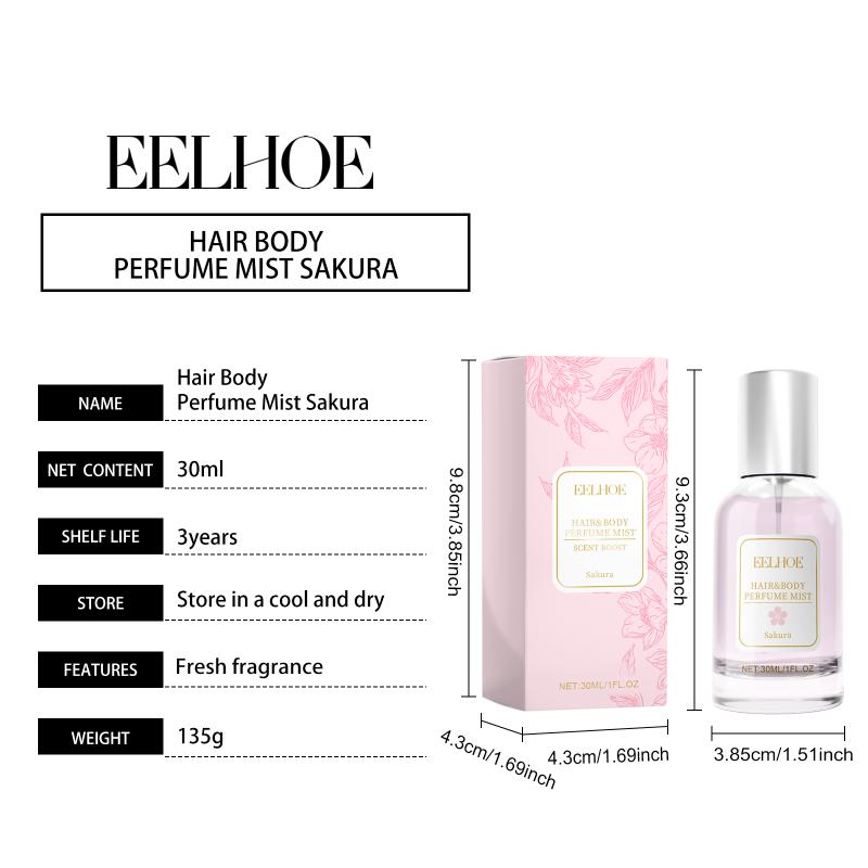 Eelhoe 30Ml Vanilla Body Perfume Mist Fresh Natural Romantic Scent Lasting Pheromone Comforting Body Hair Eau De Parfum Spray