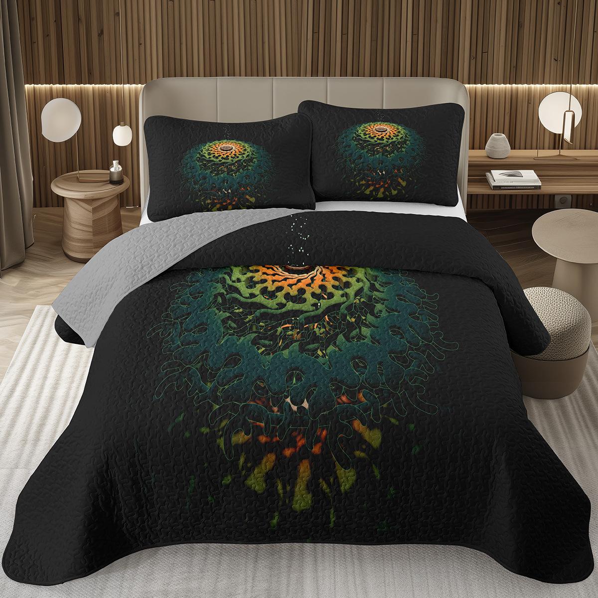 

Boho Floral Bedspread Set for Girl Women Bohemian Mandala Flower Coverlet SetSoft Breathable Microfiber Exotic Flower Quilt Set EU Single 135x200cm