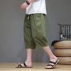 2024 Brand Linen Pants For Men Baggy Large Pocket Cropped Oversize Trousers Loose Harem Casual Pants Male