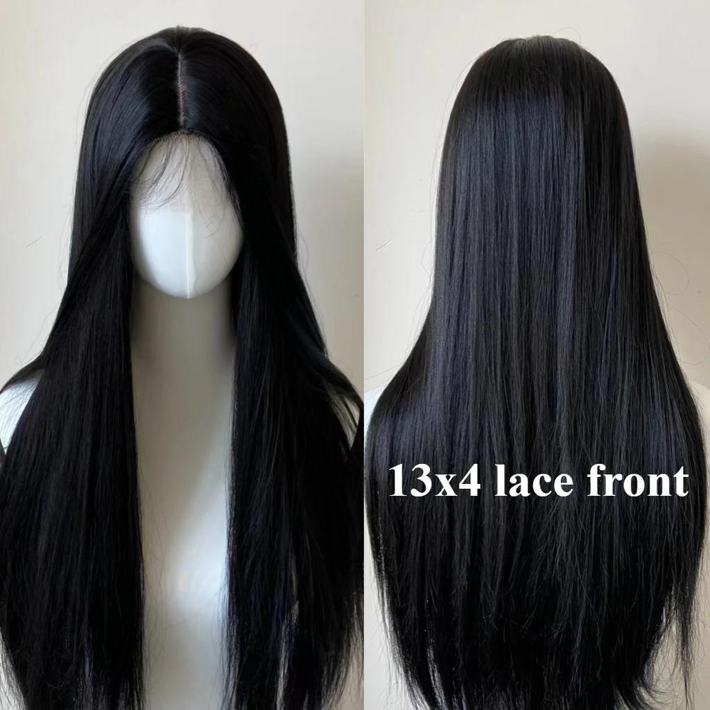 Honey Brown Wig 13x4 Lace Front Wigs Long Straight Haiti Daily Use Wear and Go Front Lace Wig Glueless Synthetic Lace Wigs
