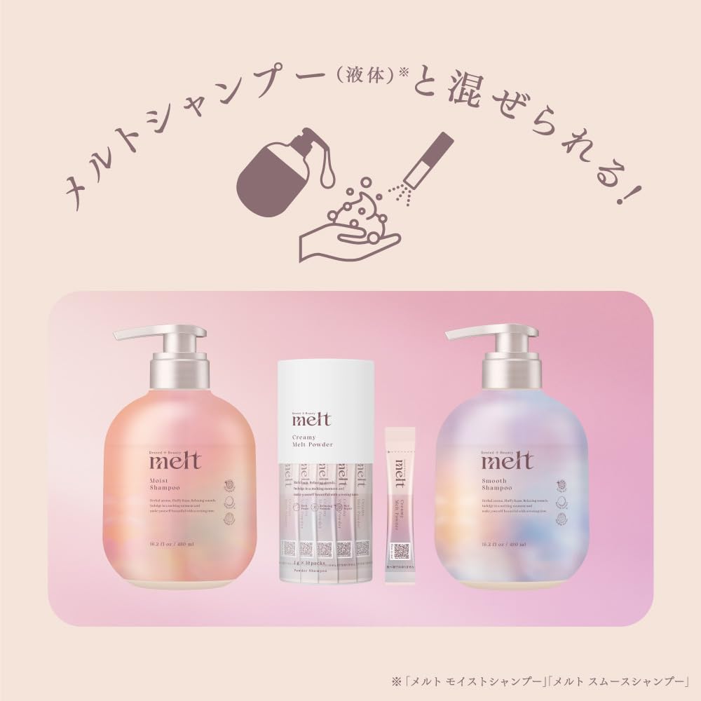 Melt Creamy Melt Powder 1g X 10 Packs - Carbonated Head Spa Special Care by Kao, Restorative Beauty Carbonated Powder