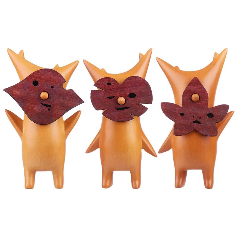 Wooden Grain Resin Ornaments Forest Wizard Wooden Korogu The Legend Of Zel-Da Breath Of The Wild Garden Leaf Elves Crafts