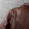 Vintage Red Brown Men Genuine Leather Jacket Real Cow Skin Coat Flight Suits Pilot Bomber Men's Jackets Spring Autumn