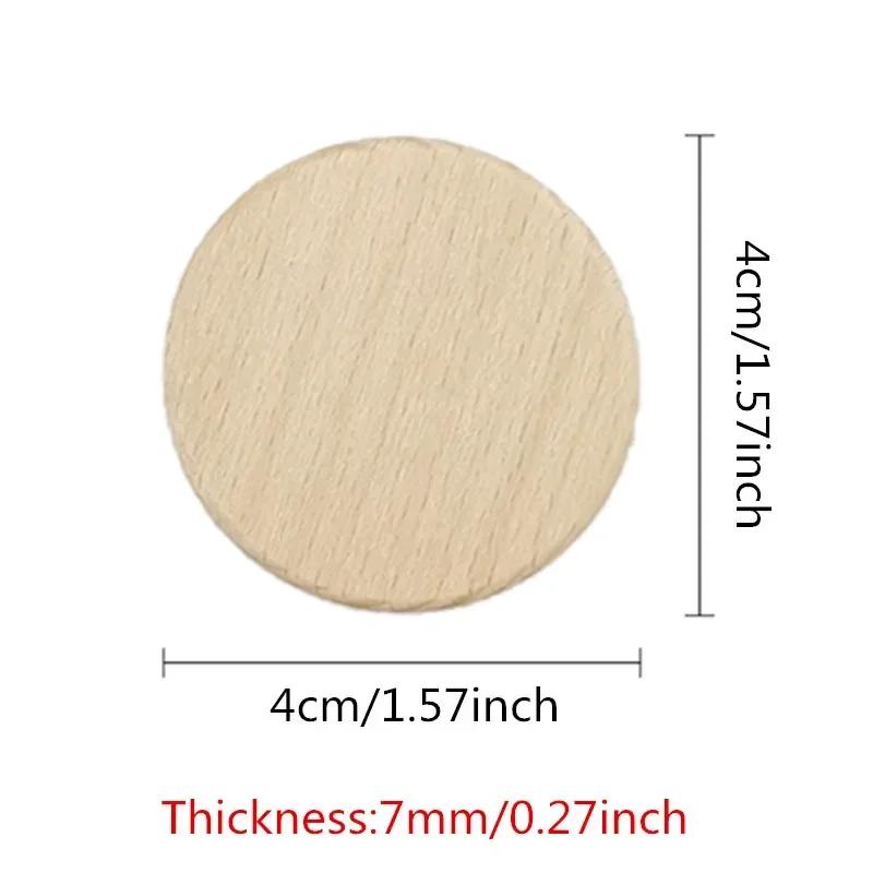 10pcs Round Disc Wooden Cutouts Ornaments Unfinished Wood Circle Wood Pieces for Craft Supplies Decoration
