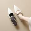 Height-increasing Bag Head Half Slippers Women's Summer Outer Wear Wedged Heels Pointed Shoes Sandals Women