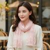Ribbon Embroidery Lace Scarf Thin Lace Scarves Sweet Flower Scarf  Dress Decor