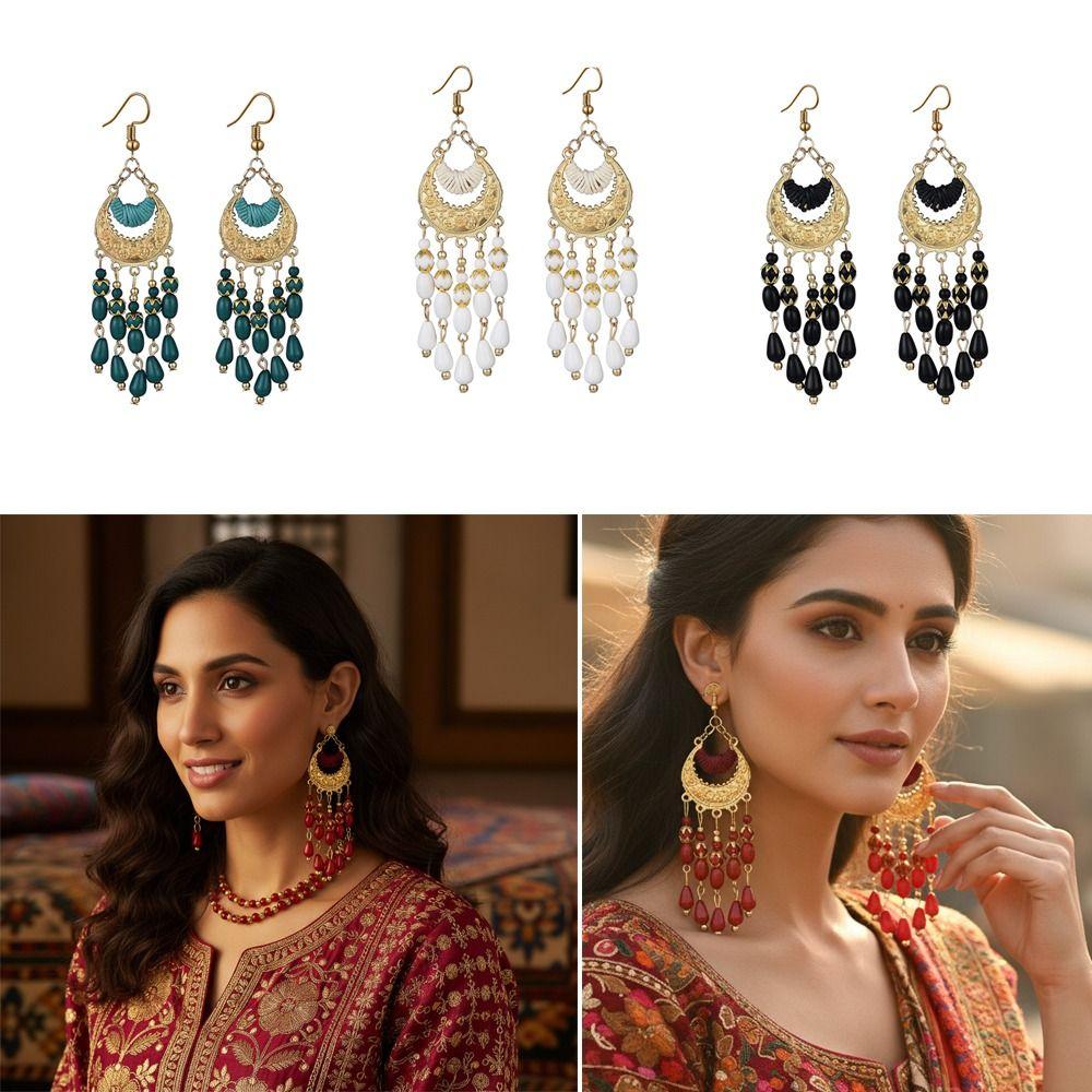Boho Ethnic Dangle Earring Metal Ear Studs Vintage Drop Pendant Earrings Jewelry