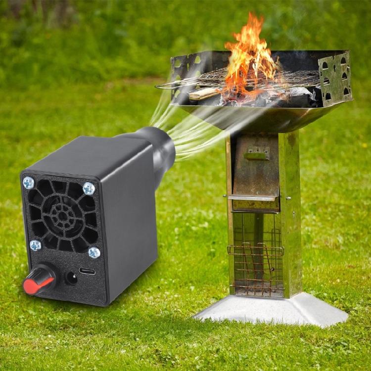 Adjustable BBQ Fan Air Blowers Fan With Double Power Input, for Quick Ignitions and Smokes Clearing Barbecue Tool