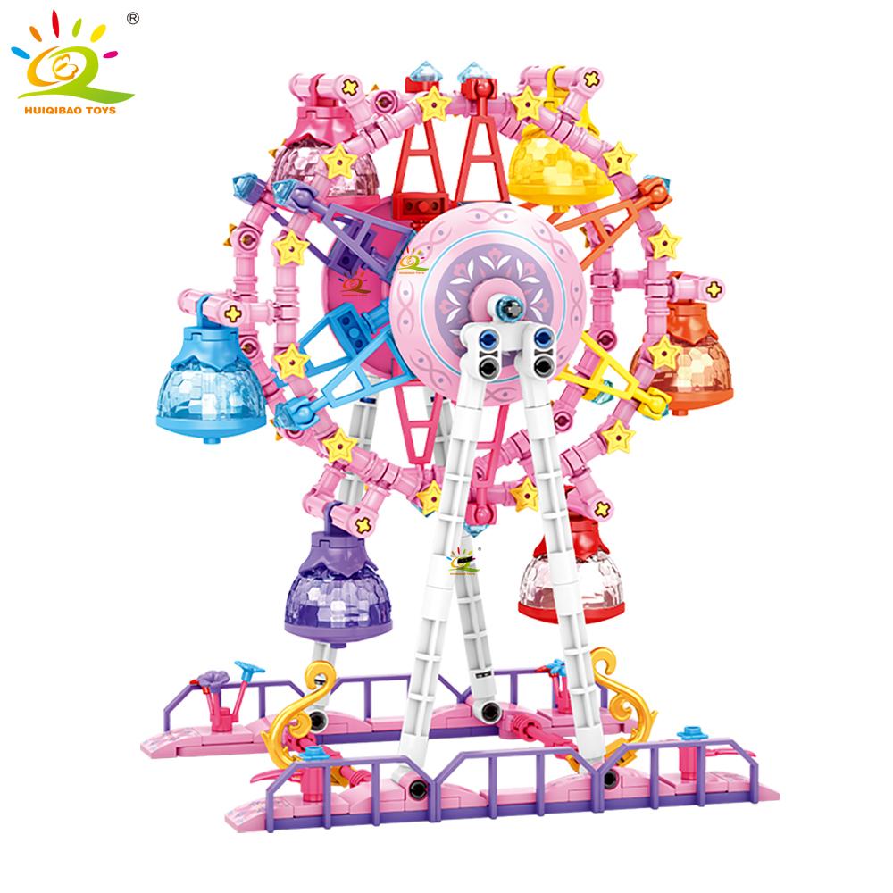 Non-Toxic Moc Cute Ferris Wheel Building Block Model Brick Diy Construction Toy For Children Desk Decor.