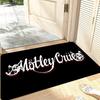 Doormat Flannel Floor Mat M-Motley Crue Indoor Foot Rug Cozy Bedside Mats Kitchen Corridor Water Absorbent Carpet Balcony Decor