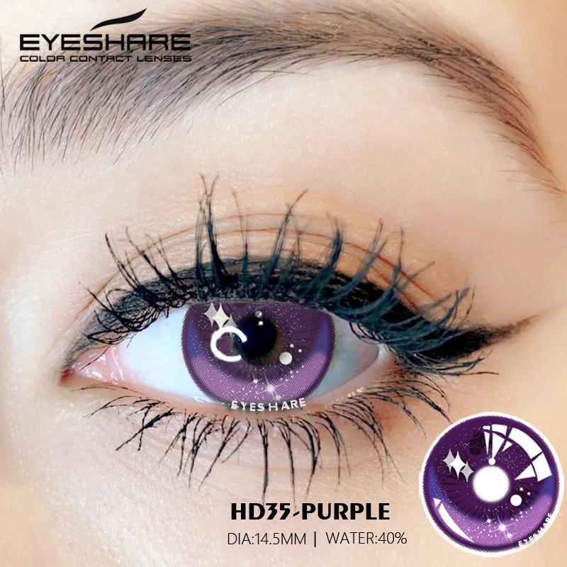 Eyeshare Cosplay Purple Color Contact Lenses for Eye Blue Colorcon Lense Anime Coser Lenses Eye Makeup Pupilentes