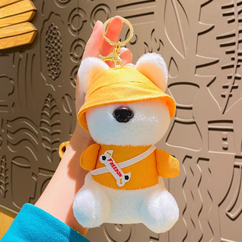 Cute Plush Dog Keychain Adorable Creative Couple Gift For Bags And Cars