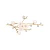 Elegant Crystal Shell Plum Blossom Brooch Pin for Women