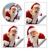 Holiday Home Improvement Gifts Creative Santa Claus Static Window Cling, Glue?Free Christmas Glass Sticker, Removable Xmas Art Reusable Decor