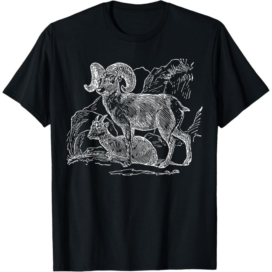 Bighorn Sheep T-Shirt Ram Sheep Tee Shirt T-Shirt(1) XXXXXL чёрный