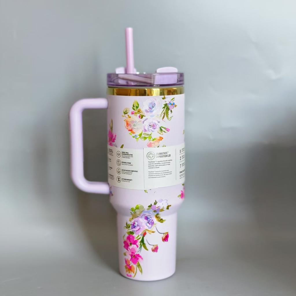 2025 Ice King Cup 40oz 5d Color Insulated Cup Coffee Cup With Cold Insulation 304 Stainless Steel Straw For Automobiles Gift
