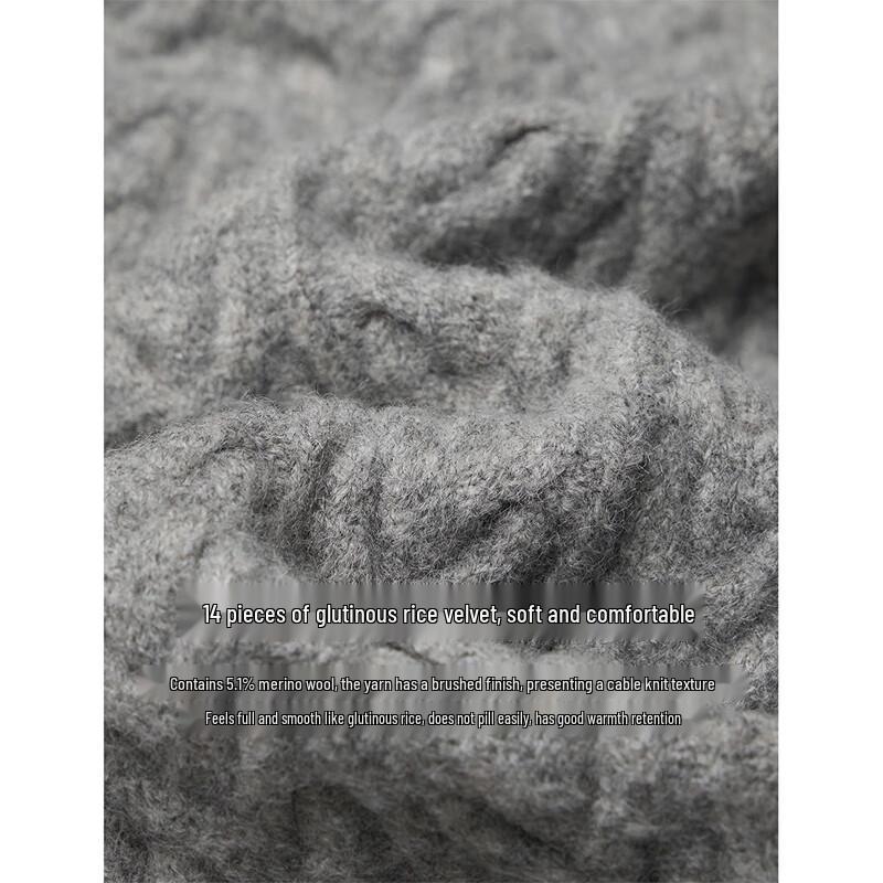 INMAN Women's Retro Lace Splicing Cable Knit Pullover Sweater