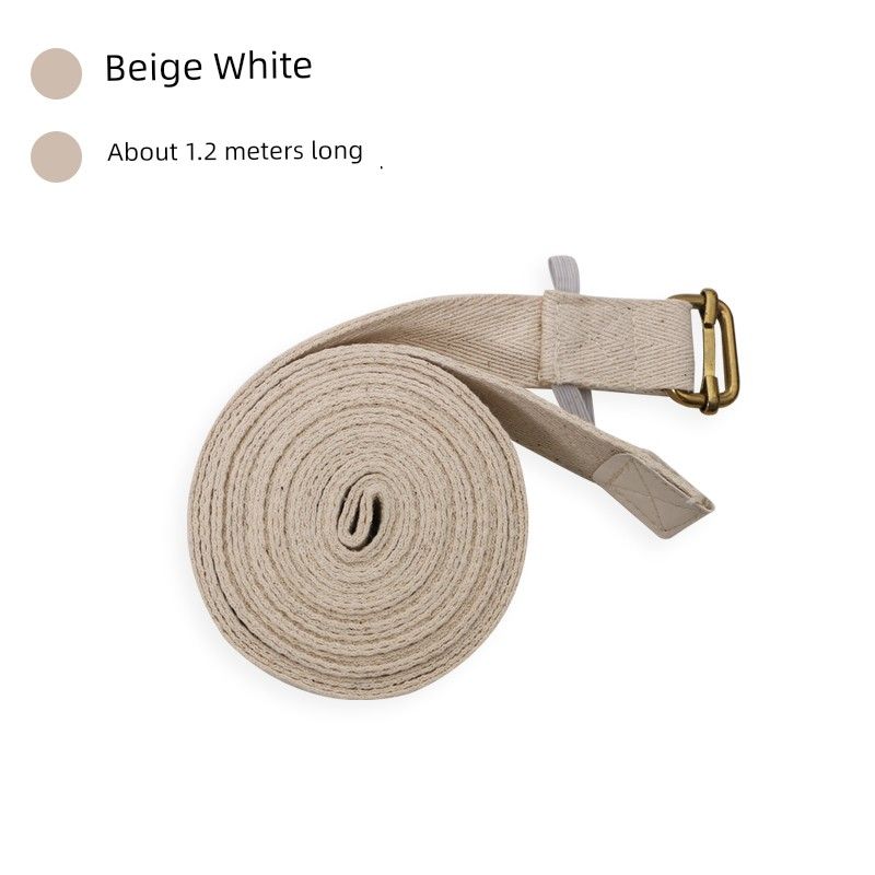 

Айенгар Открытая спина Чистый хлопок Неэластичный Стрейч Йога Creamy-white pure cotton 1.2 m (copper buckle)