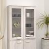 Hamar Extension, White, 85X35X100 Cm, Solid Pine Wood