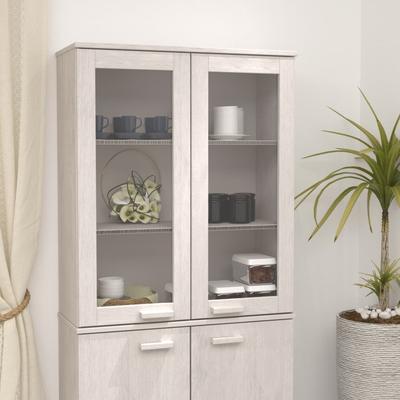 Extensie Hamar, Albă, 85X35X100 Cm, Lemn Masiv de Pin