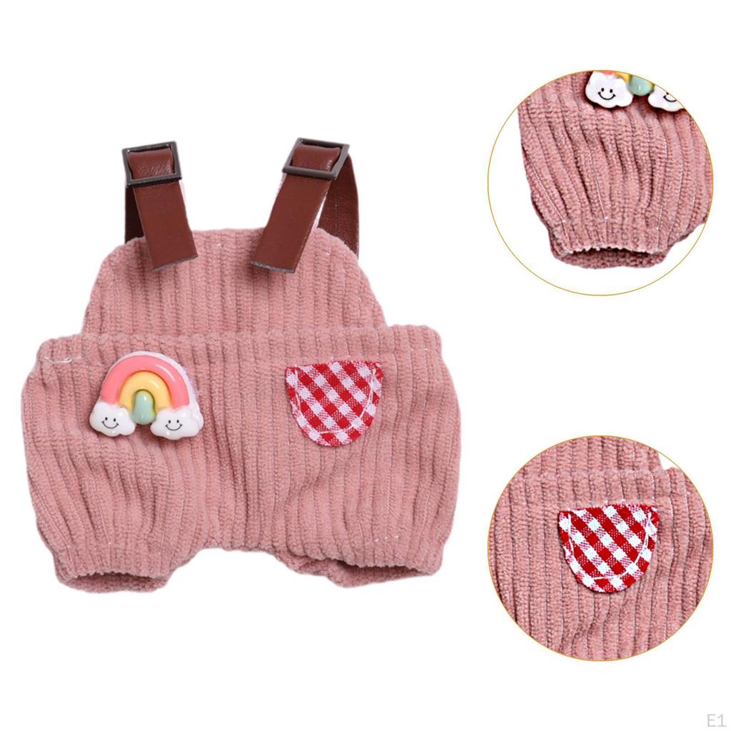 Plush Doll Clothes for 1517cm Accessories Dress up DIY Cute overalls