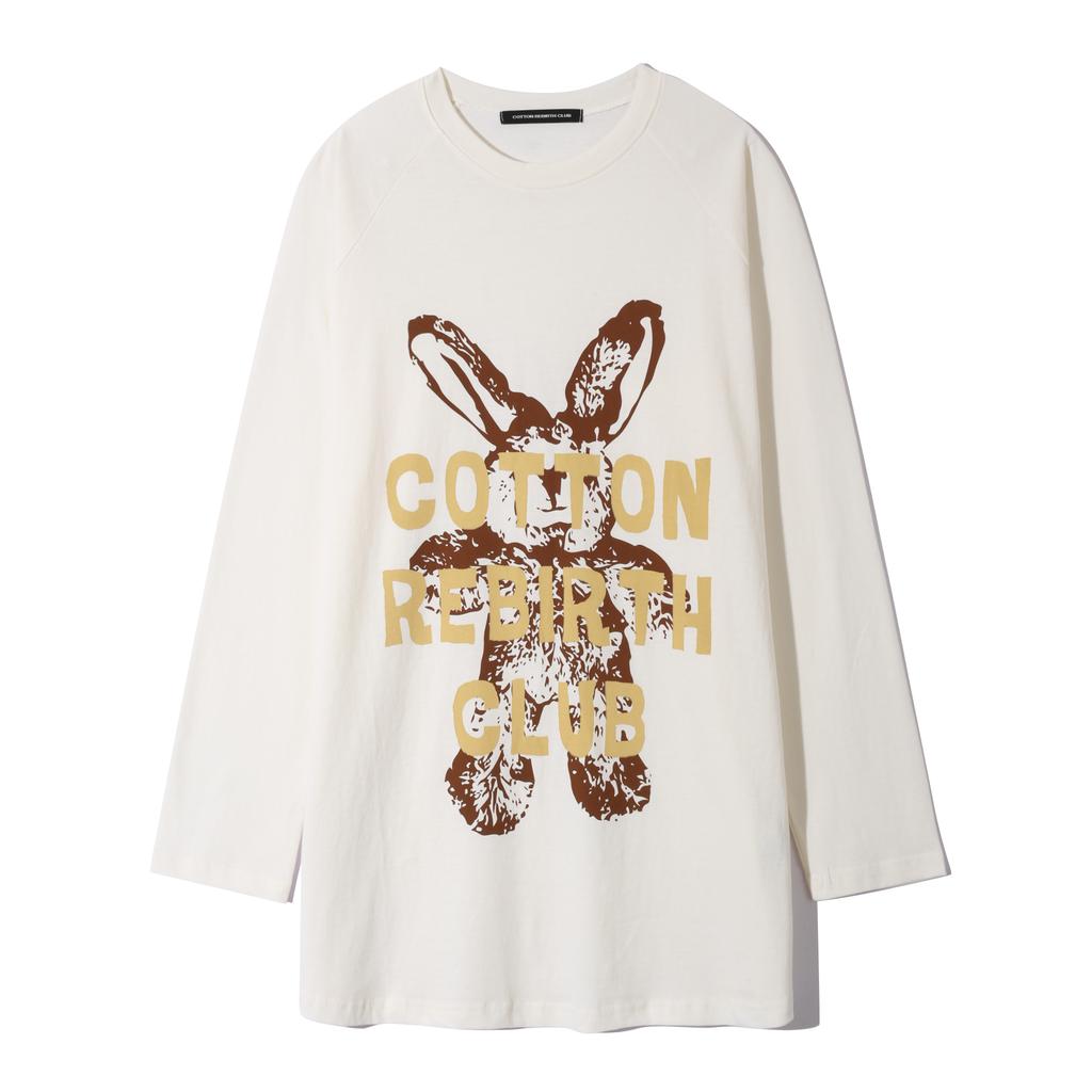 COTTONREBIRTHCLUB Rabbit Raglan T-Shirt (Cream)
