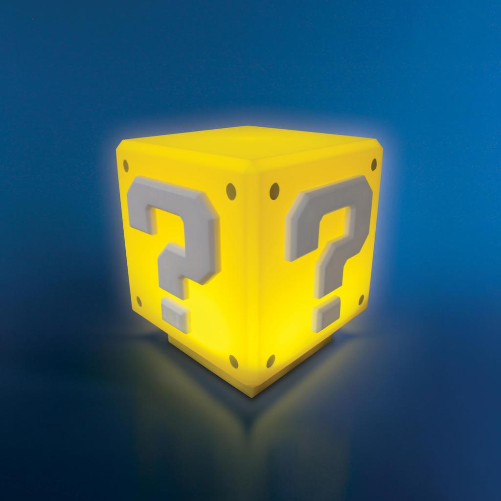Super Mario Bros Mini Lampada LED Luminosa Blocco Domanda Luce d'Atmosfera
