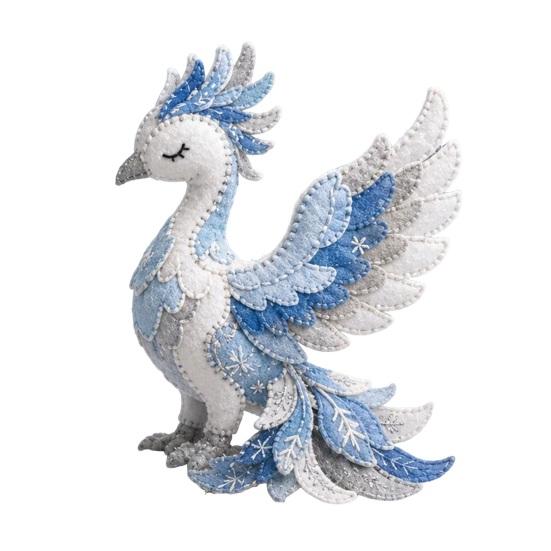 Kit de Patchwork DIY de Animales Árticos para Principiantes, Kit de Costura de Animales Guardianes de Invierno, Kit de Manualidades de Animales de Peluche 3D y Criaturas Míticas para Decoración del Hogar
