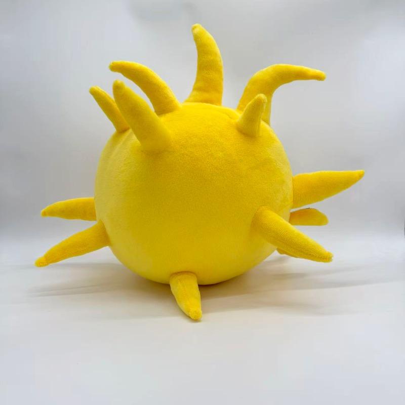 Wonderland Horror Sun Monster Plush Toy Multi Eyes Yellow Sun Stuffed Doll Soft Scary Figure Home Sofa Decoration Collectible Gift for Horror Game Fan