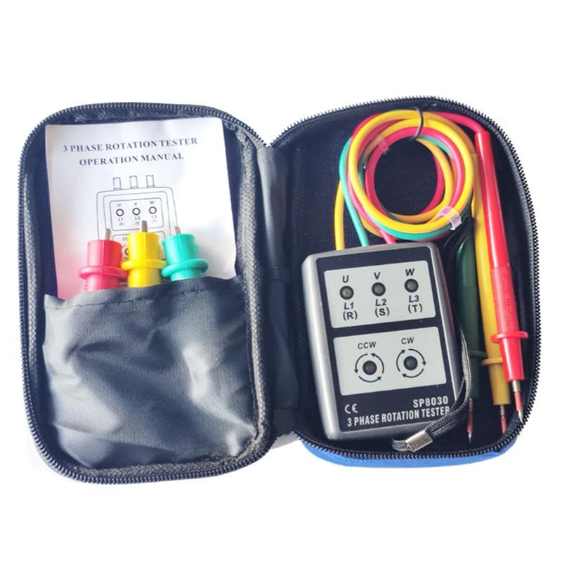 ABHB-Phase Detector Current Tester With LCD Light And Buzzer Prompt For Judging Phase Sequence And Rotation Direction