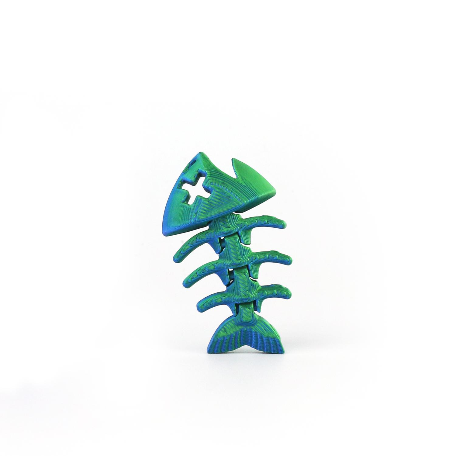 

Mini fishbone joint movable keychain decompression desktop toy creative stress relieving trendy play зелёный