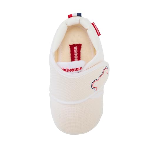 Miki House Baby Shoes, Bear Stitch Pre-Shoes, White, 10.5 cm, 2E