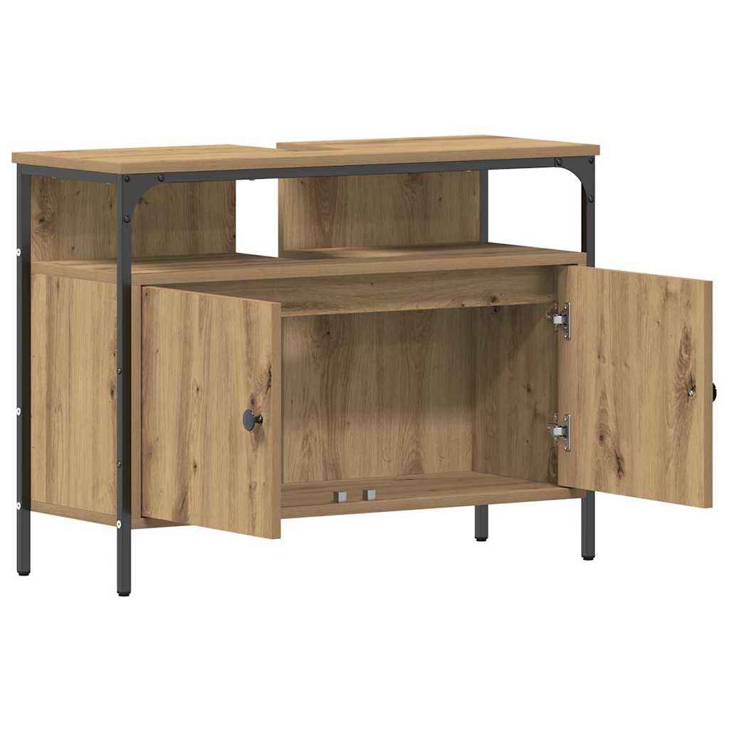 Artisan Oak Washbasin Cabinet 80 x 30 x 60 cm Engineered Wood