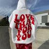 Y2K Street Letter Print Grunge Autumn/Winter Hip Hop Hoodie Street Casual Sweatshirt Pullover