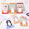Kawaii Cat Sticky Notes - Cute Memo Pad and Bookmark for School and Office