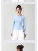 Women's Yoga Slim Fit Quick Dry Long Sleeve T-Shirt - Comfortable Round Neck Fitness & Pilates Wear