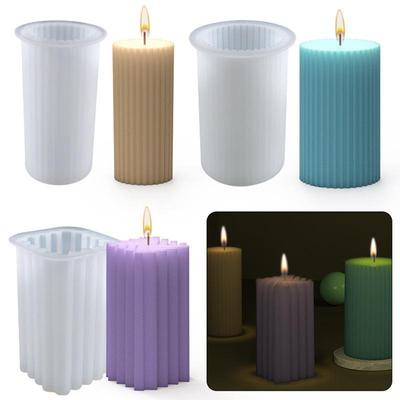 1Pc Candles Silicone Molds Cylinder Candle Mold Pillar Molds for Pouring Diy Aromatherapy Candles