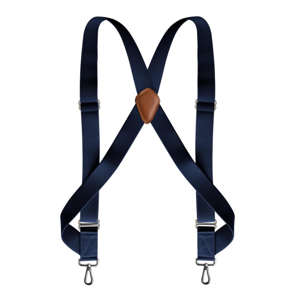 British Style Leather Suspenders Retro Suspender Clip Fashion Suspenders for Men  Suit