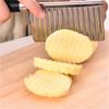 Faca multifuncional de batata com lâmina ondulada, cortador de salada de aço inoxidável, cortador de batata