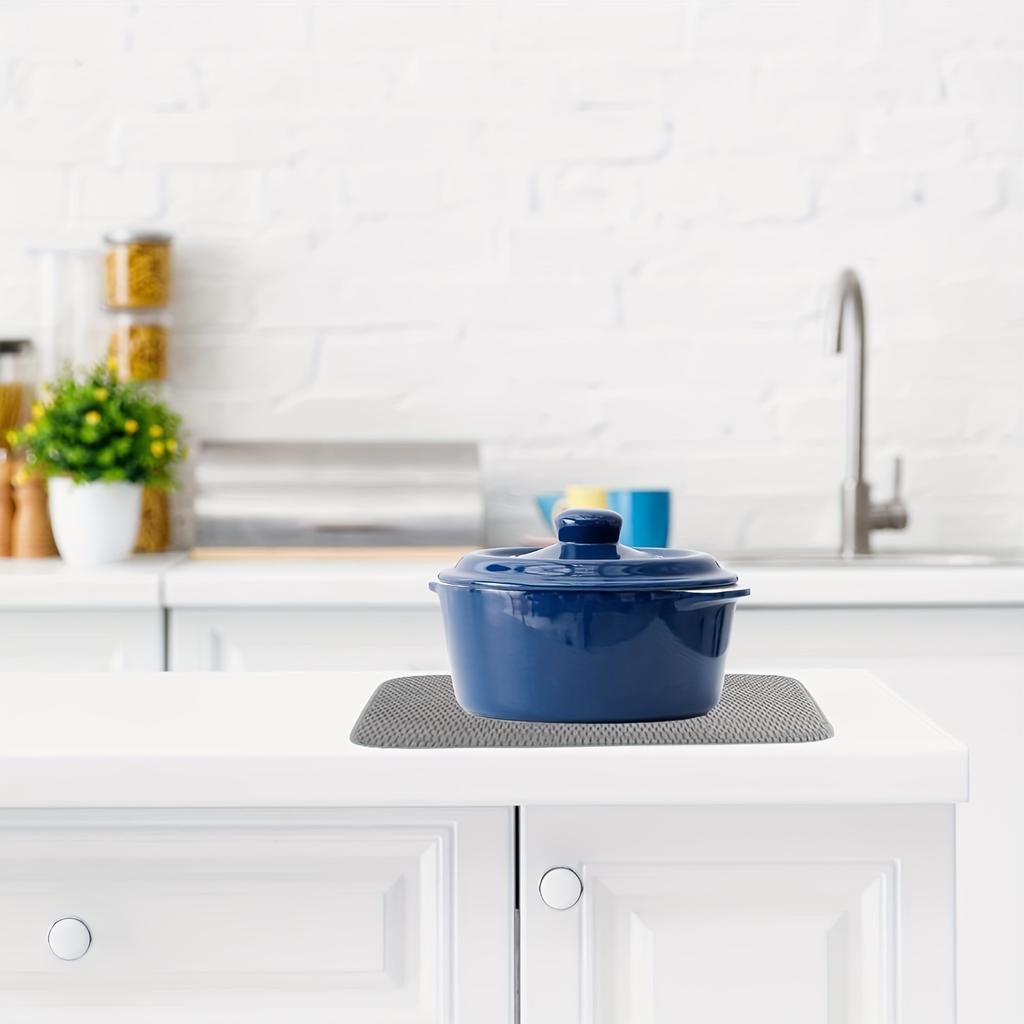 2 Pcs Large Dish Drying Mat for Kitchen Counter, Microfiber Absorbent Dish Drying Pad, Dishes Drainer Mats for Countertops, Sinks, Draining Mat