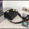 Fashi Versatile Men's Crossbody Bag Large Capacity Japanese Style Shoulder Bag Retro with Pendant Messenger Bag Unisex