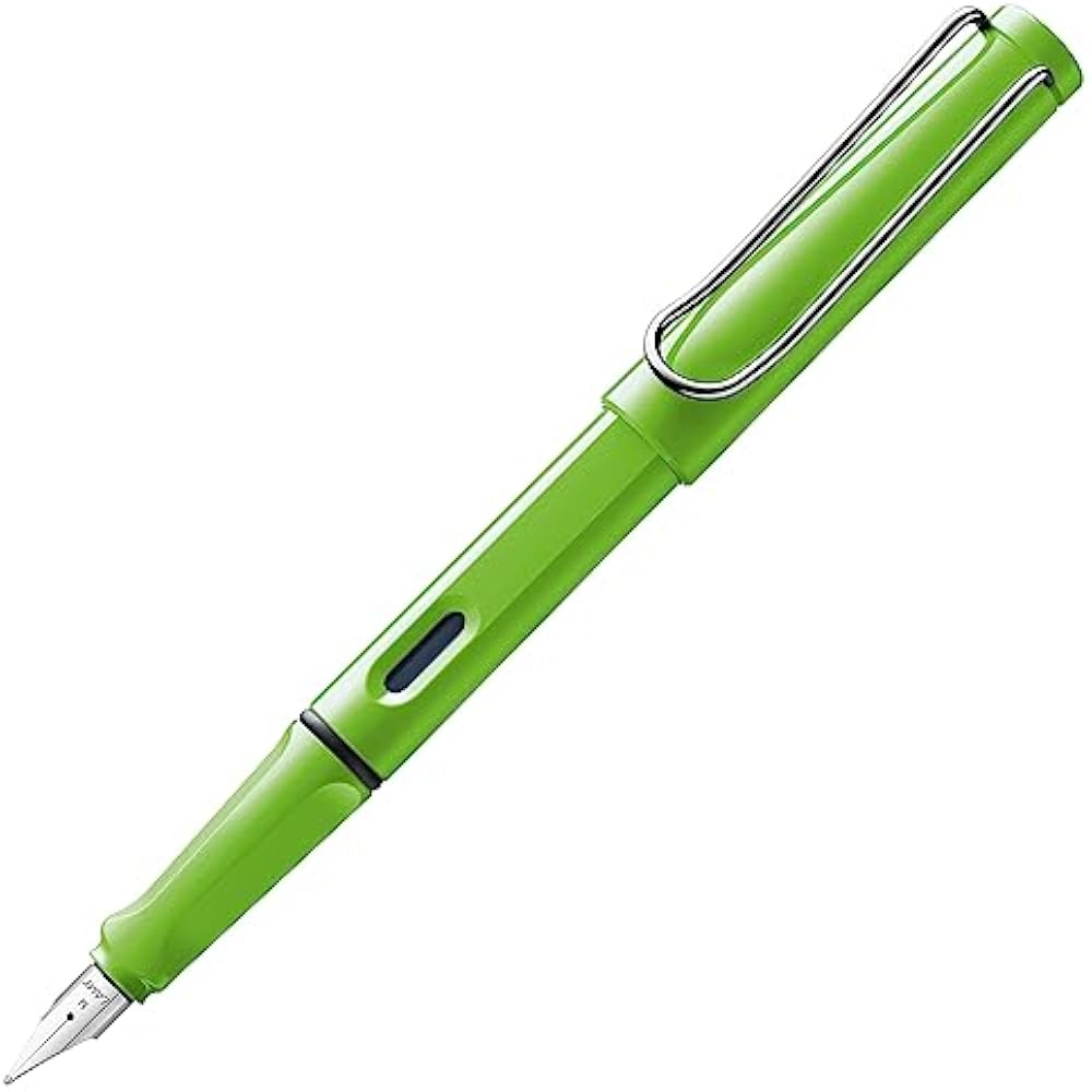 LAMY (Ramy) Safari Green Fountain Pen Green - Ergonomic Grip and Polished Steel Tip Size M - Perf...